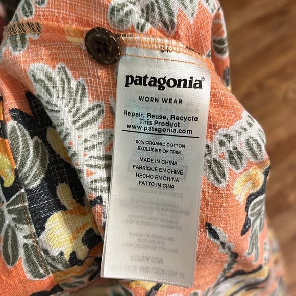 PATALOHA PATAGONIA organic cotton faux wrap Hawaiian print dress - Picture 7 of 11